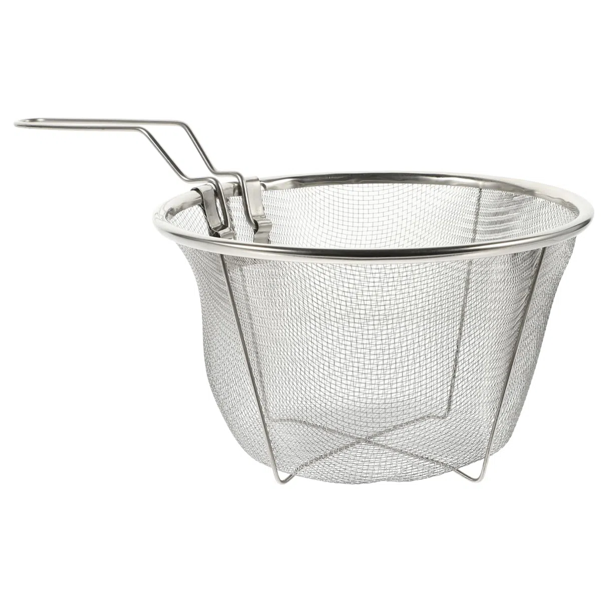 Garneck Scolapasta in Acciaio Inossidabile Con Manico Pieghevole - Cuocipasta Ideale Per Pasta e Verdure - Dimensione 18 Cm Utensile Da Cucina Pratico e Resistente Per Uso