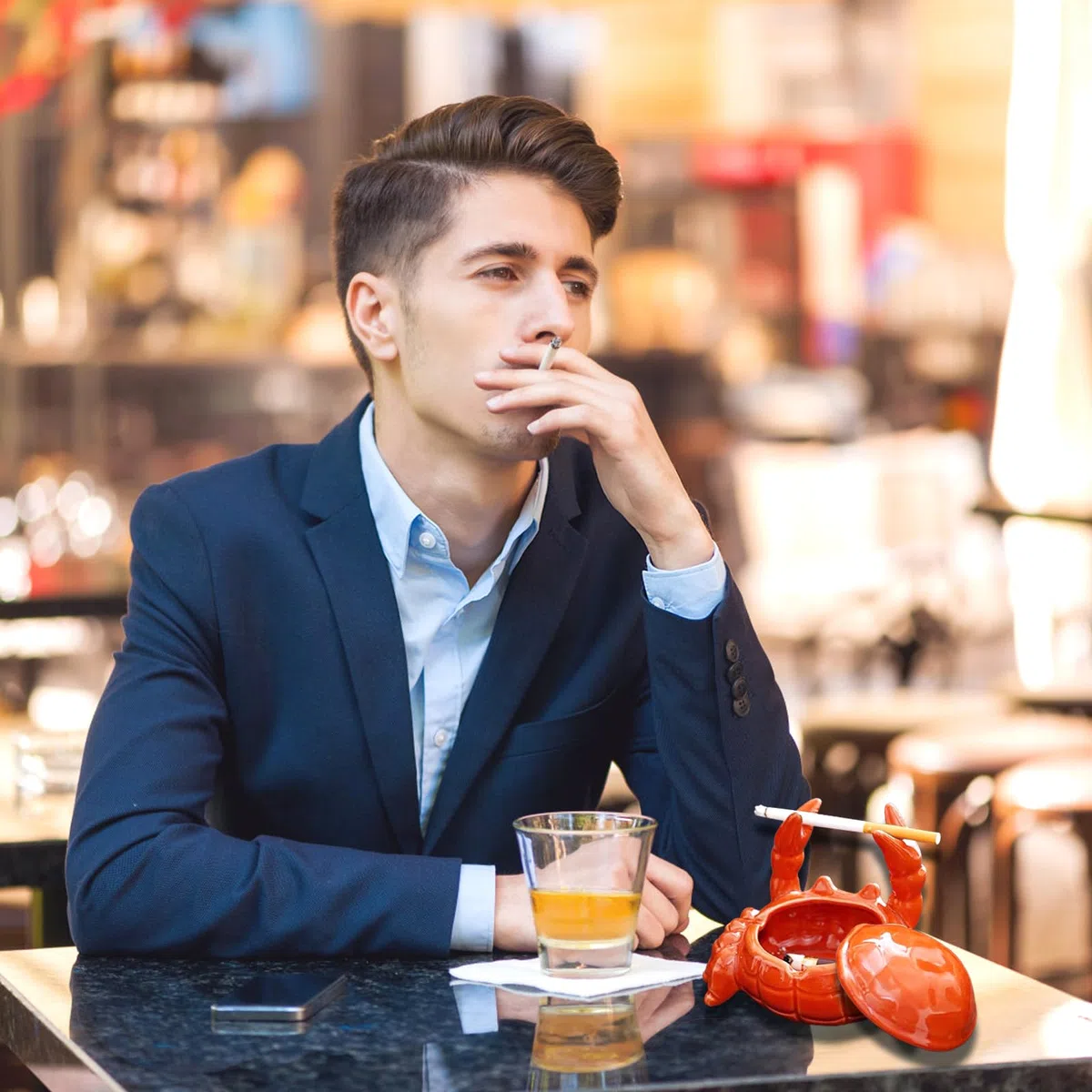 Posacenere da Tavolo, Posacenere di Granchio, Posacenere Simpatico, Posacenere Divertente, Posacenere Particolari per Casa, Bar, Soggiorno, Ristorante, Decorazione per Casa, Ufficio