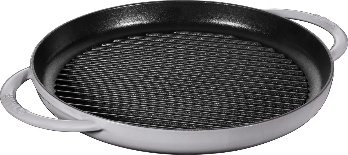 Staub Padella rotonda in ghisa, 30 cm, colore: grigio