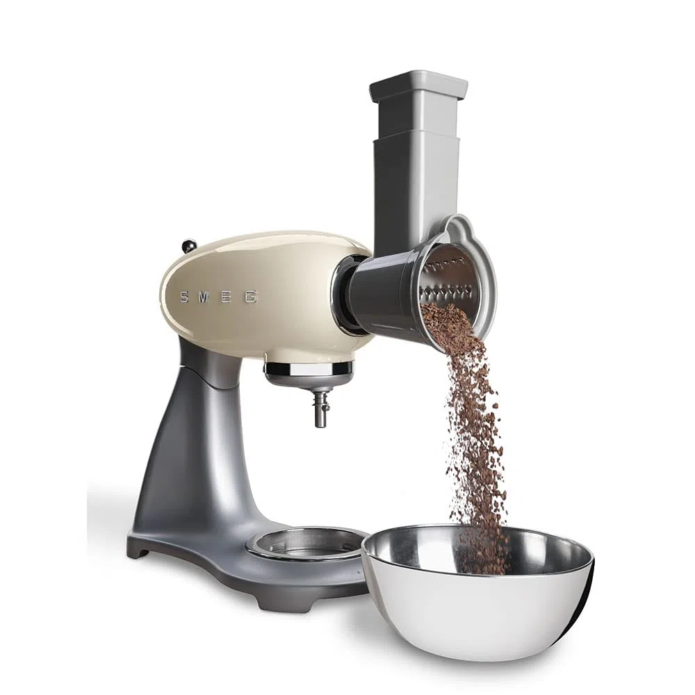 Smeg, Tritaverdure SMSG01 per Impastatrice, 4 Cilindri in Acciaio Inox, Sistema di Blocco/Sblocco, Presa di Sicurezza, Compatibile con Impastatrice Planetaria Smeg SMF01/02/03/13, 0.980 kg