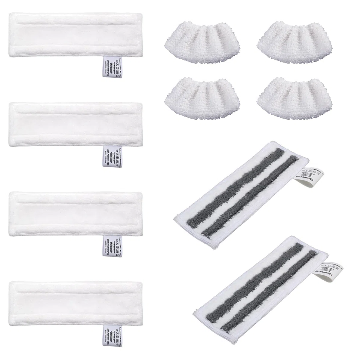 10 Pezzi Accessori per Pulitore a Vapore Kärcher Easyfix SC2 SC3 SC4 SC5 SV7, Set di Panni in Microfibra, 4 Teli in Microfibra + 2 Panni Abrasivi + 4 Panni per Ugelli Manuali Microfibe