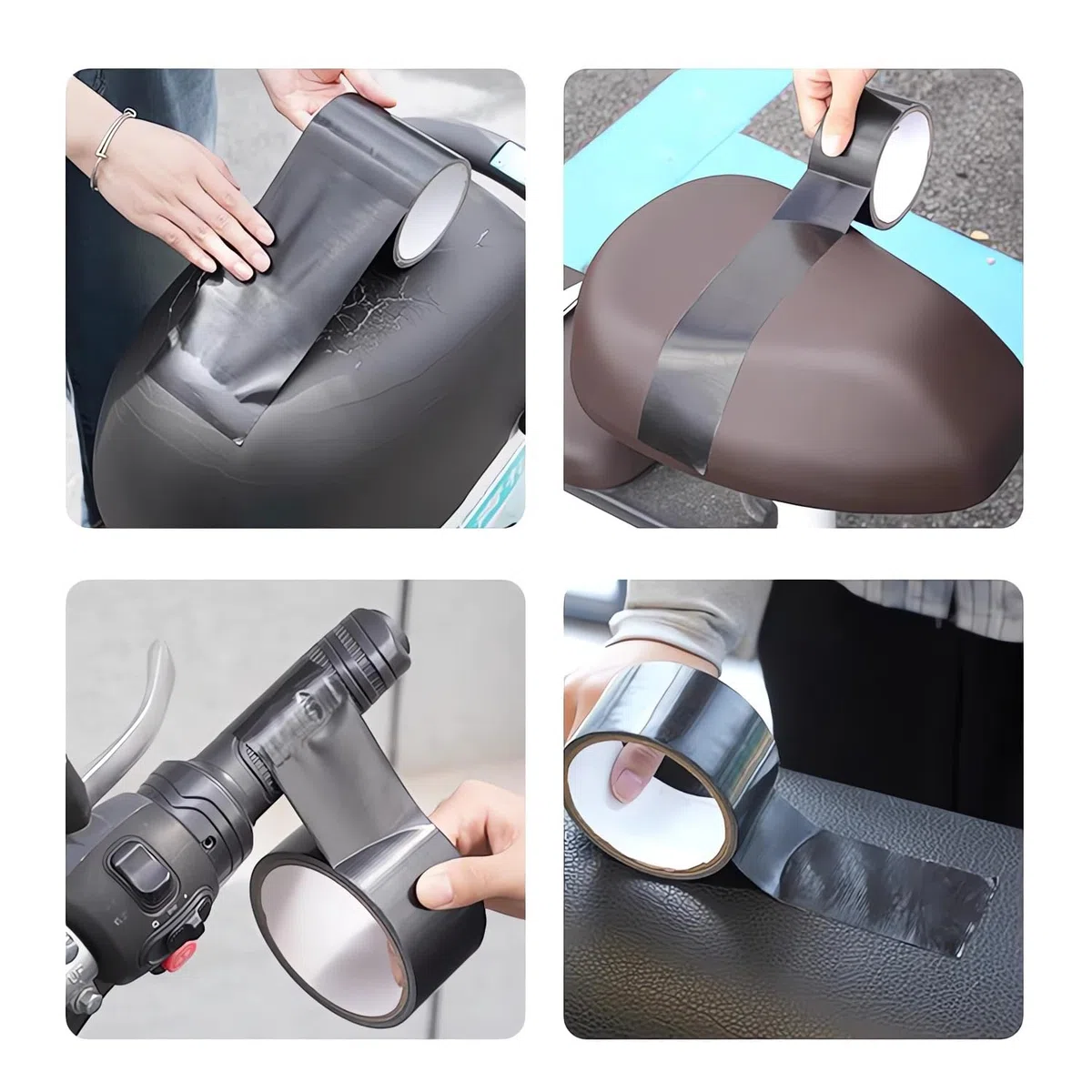 Pelle Adesiva Per Riparazioni - Nero, 1 Rotolo, 10cmx 10m, Kit la Riparazione Della Sintetica Autoadesiva, Toppe Autoadesive, Ripara Divano Sedili Dell'auto Mobili Divani Borse
