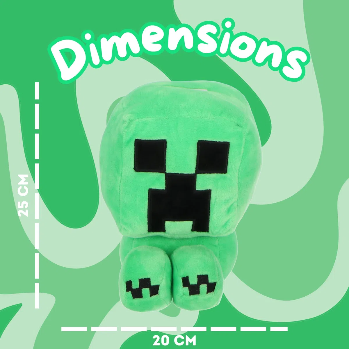 Minecraft Creeper Salvadanaio - Morbido Peluche Salvadanaio per Bambini - Prodotto con Licenza Ufficiale - Circa 20 cm - Carattere iconico - Regalo per giocatori e fan