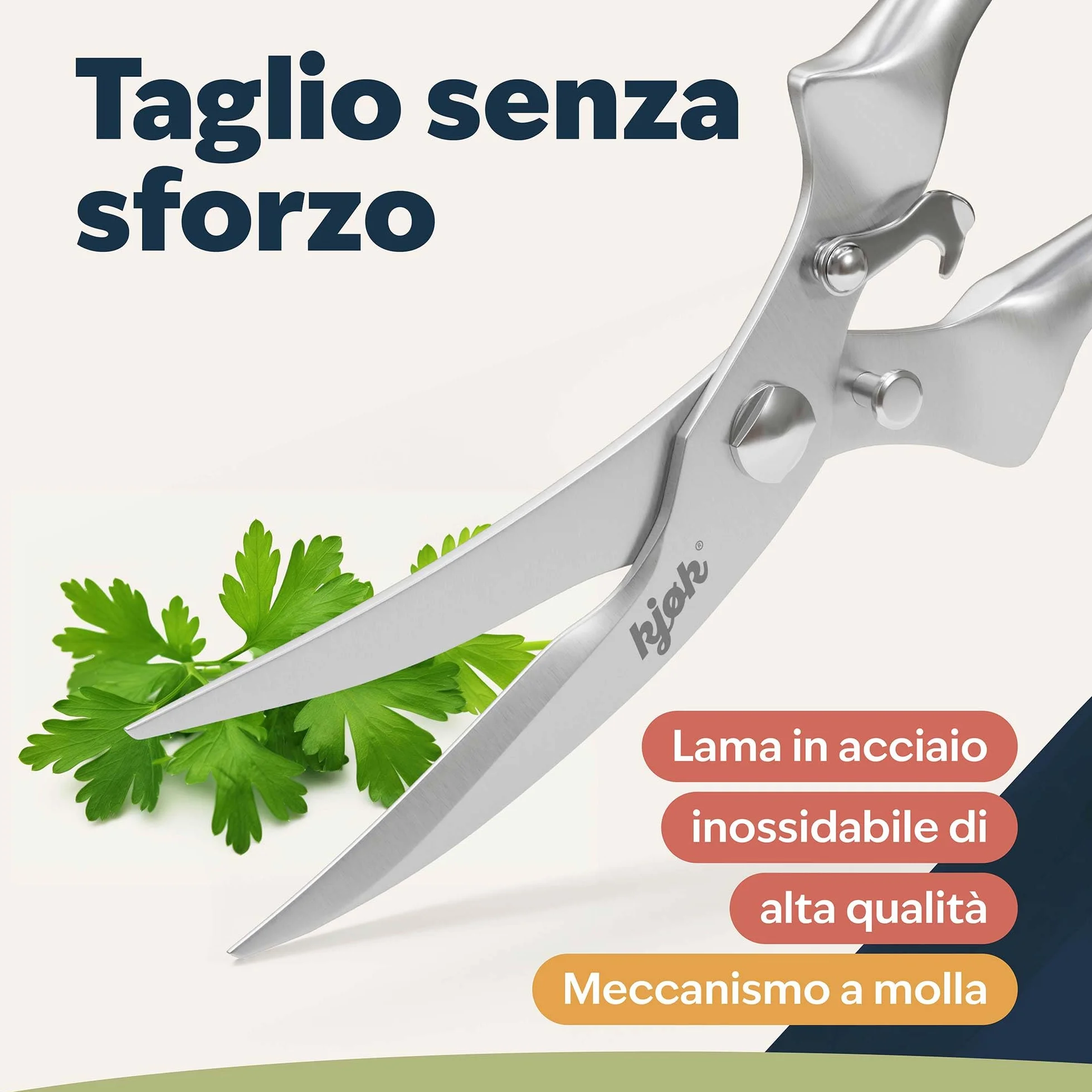 Forbice da Cucina in Acciaio Inox per Pollame - Premium Forbice Multiuso per Pollo, Oca, Anatra