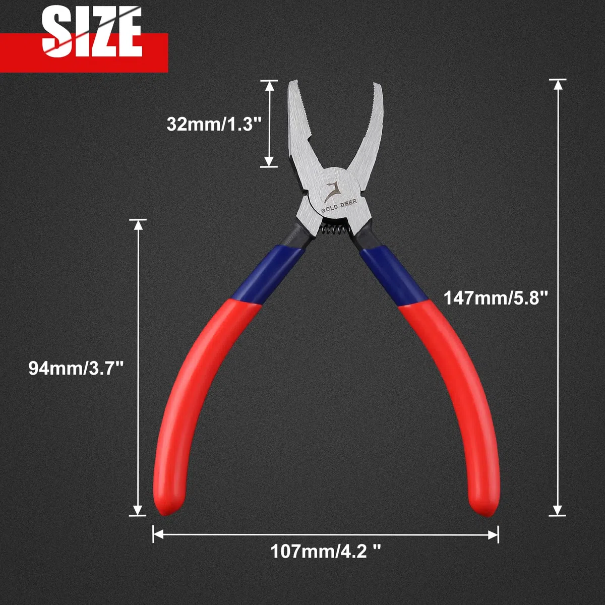 Pinze da 15,2 cm per rottura del vetro, pinze per fresatura di vetro, pinze per scanalare vetro, pinze a ganascia curva, pinze per Grozier, strumento di taglio per mosaici, strumento di