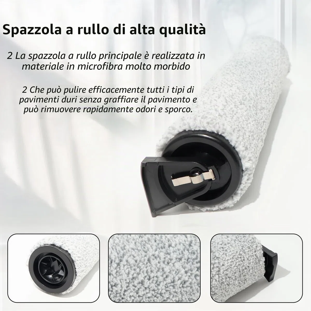 Spazzole Rullo + filtro per Eureka NEW400 /New400 Gen2 aspirapolvere per liquidi e asciutti Parti di ricambio, set di accessori 2 Rulli per spazzole + 2 Filtri + 1 Spazzola per la pulizia