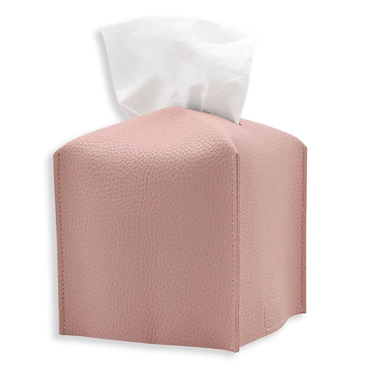 Portafazzoletti, Portafazzoletti di Carta, Scatola per Fazzoletti per Soggiorno Bagno Cucina Ufficio Auto, Scatola Portafazzoletti in Morbida Pelle, Quadrata, Cuoio Addensare,13 x 13 x 13 cm - Rosa