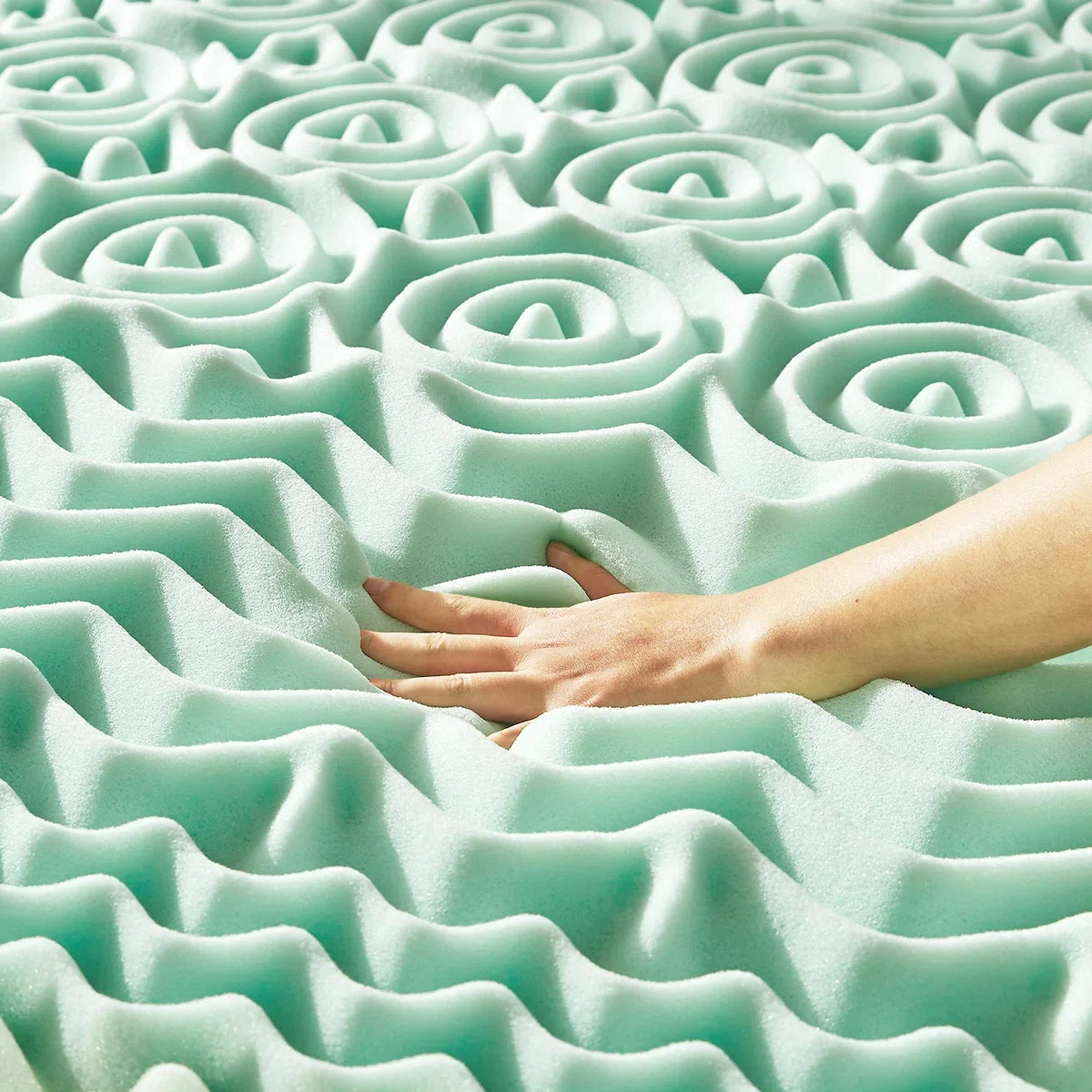 Mellow Best Price - Coprimaterasso per letto doppio, 3,8 cm, 5 zone, in memory foam, infuso di aloe, per letto matrimoniale