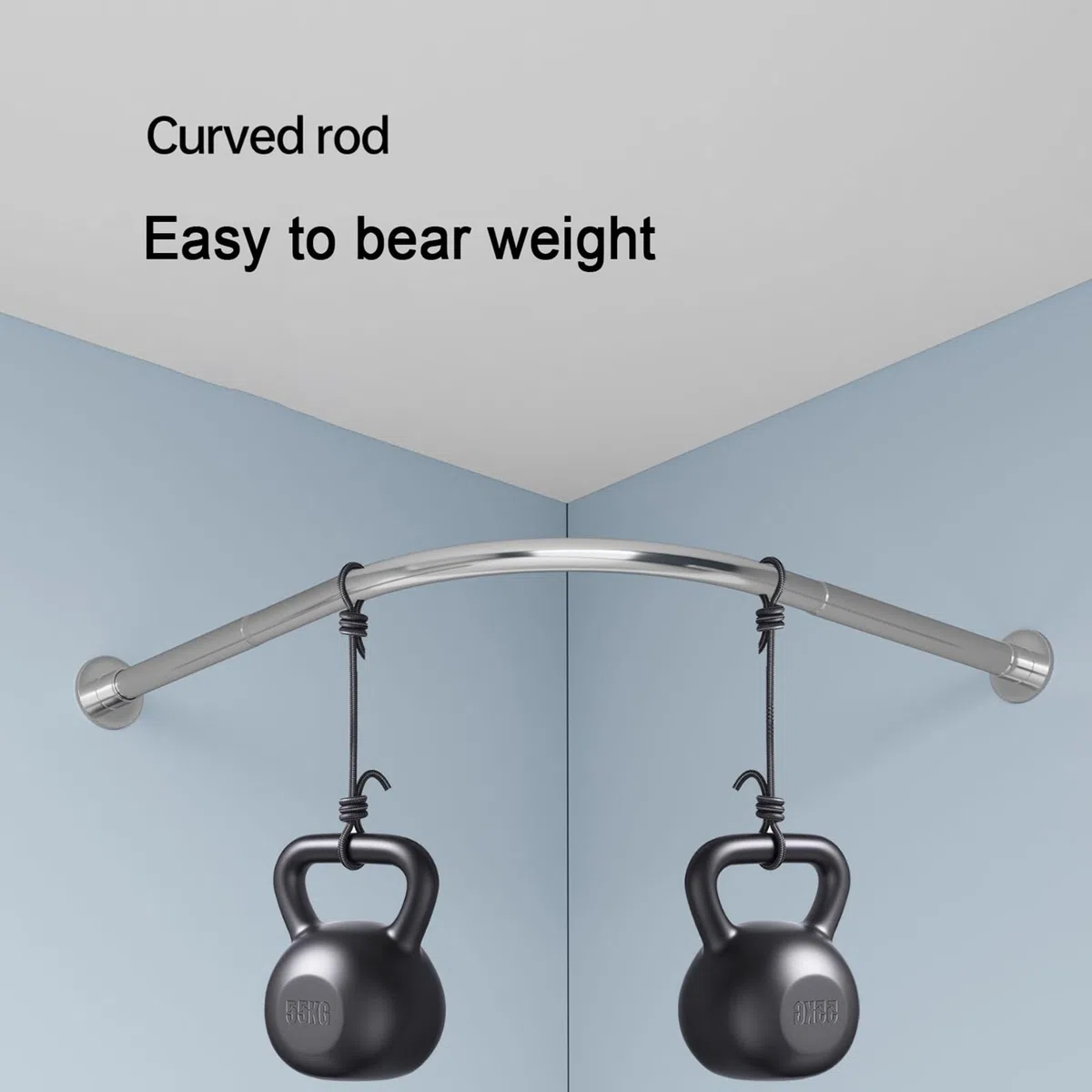 Bastone Tenda Doccia Angolare, 70 X 70 Cm Asta per Tenda Doccia Senza Foratura, Asta Tenda Doccia L Forma in Acciaio Inossidabile, Supporto Tenda Dorato Doccia per Bagno Spogliatoio