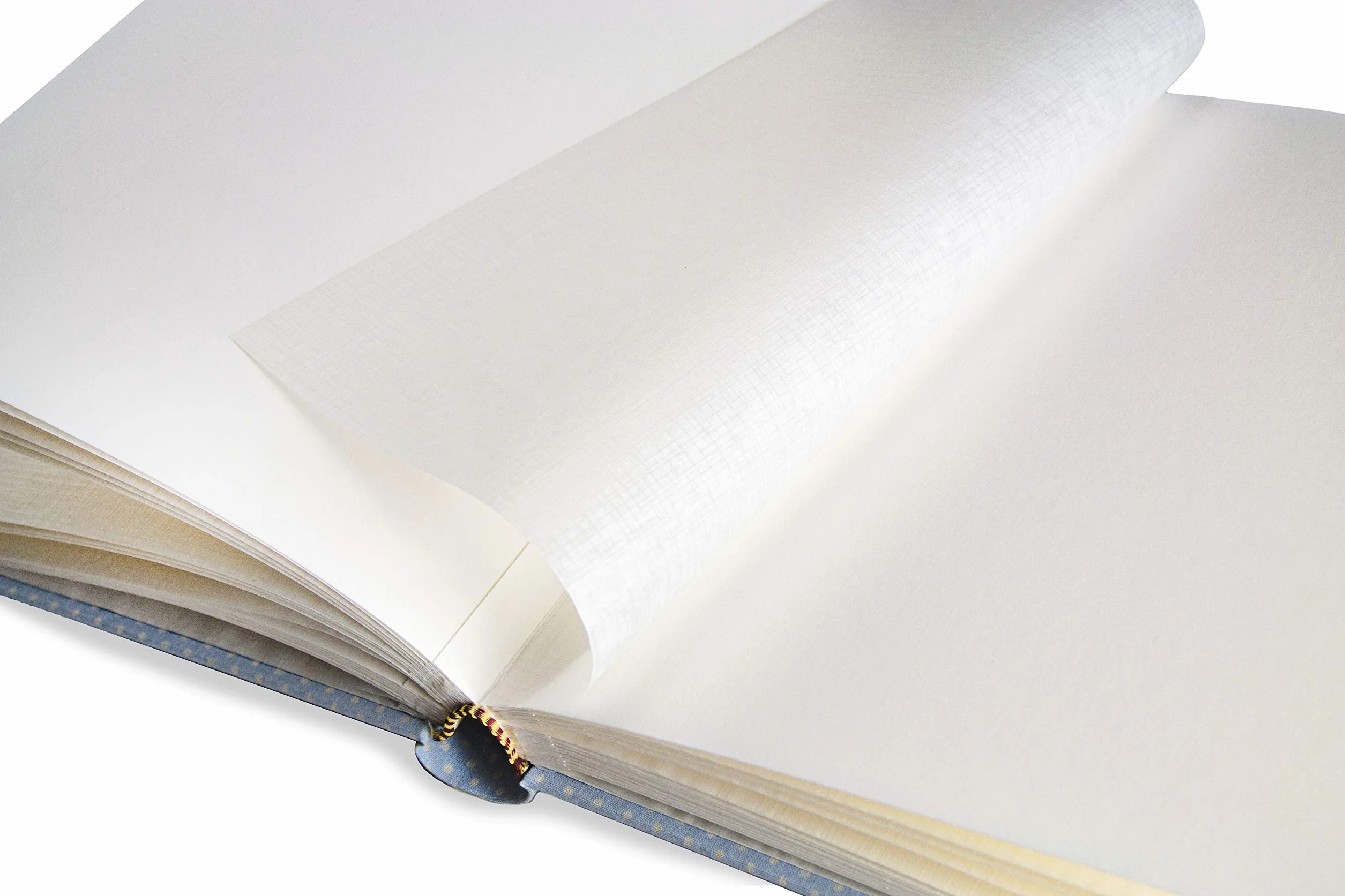 Mareli Album fotografico 23X30, 60 pagine bianche (30 fogli) intervallate da pergamino, copertina bianca per scrapbooking