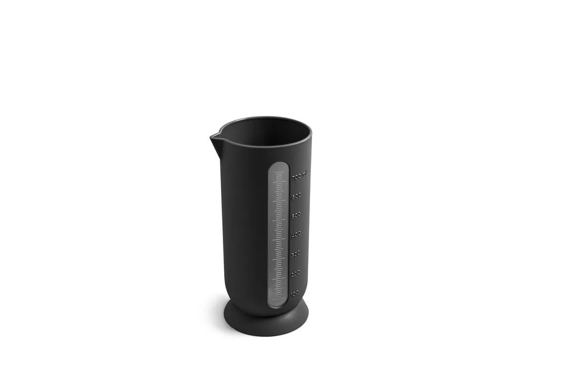 Blim Plus - Caraffa Graduata QB M Carbon Black 750ml - Misuratore Liquidi Beccuccio Salvagoccia - Made in Italy