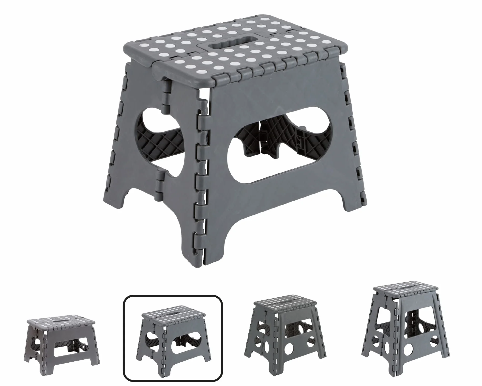Sgabello pieghevole in plastica 27x29x22cm tb-027 arregui