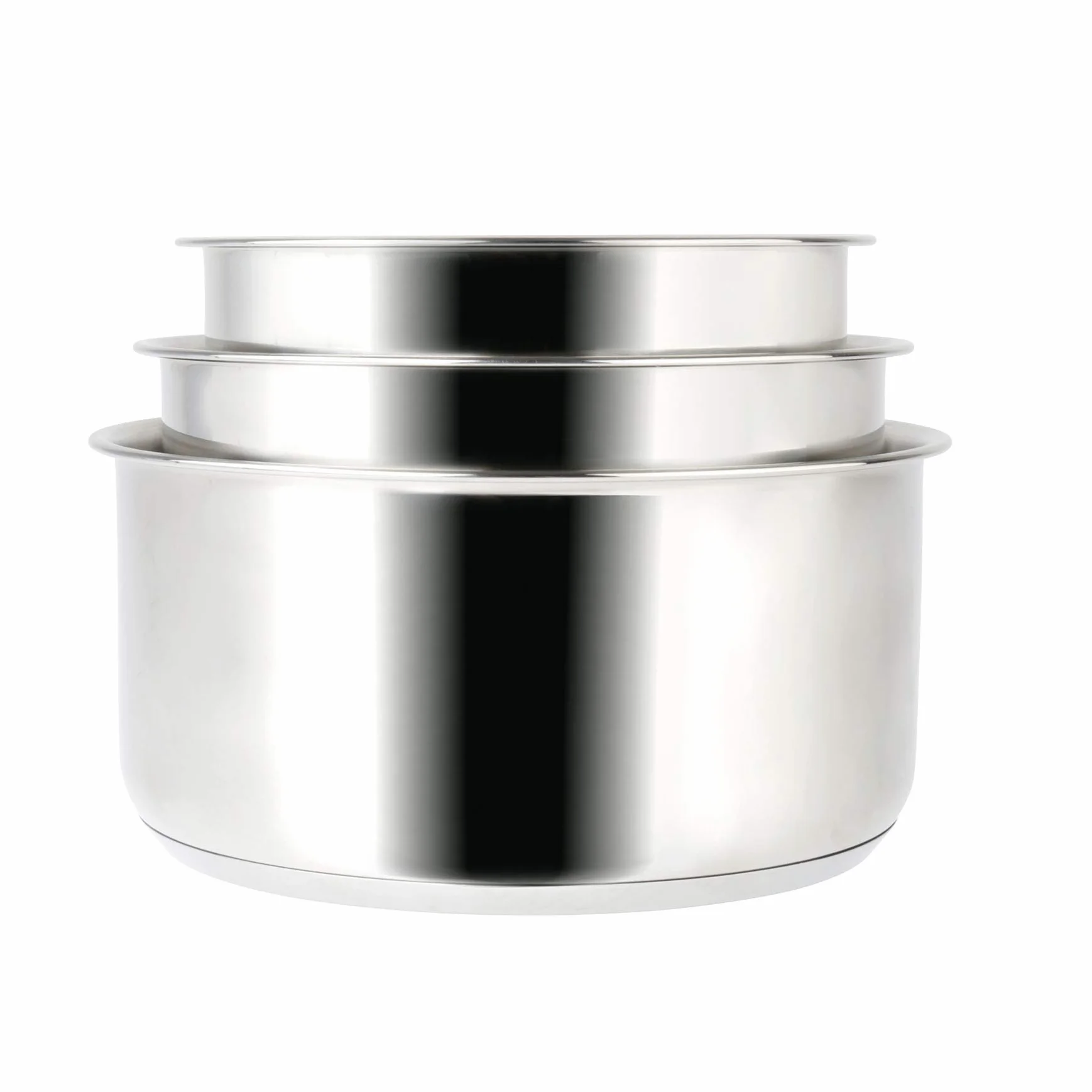 Sitram 713511 Set 3 pentole 16+18+20cm Sitramovible Arpege in acciaio inox, manico removibile-Tutte le fonti di calore compresa induzione