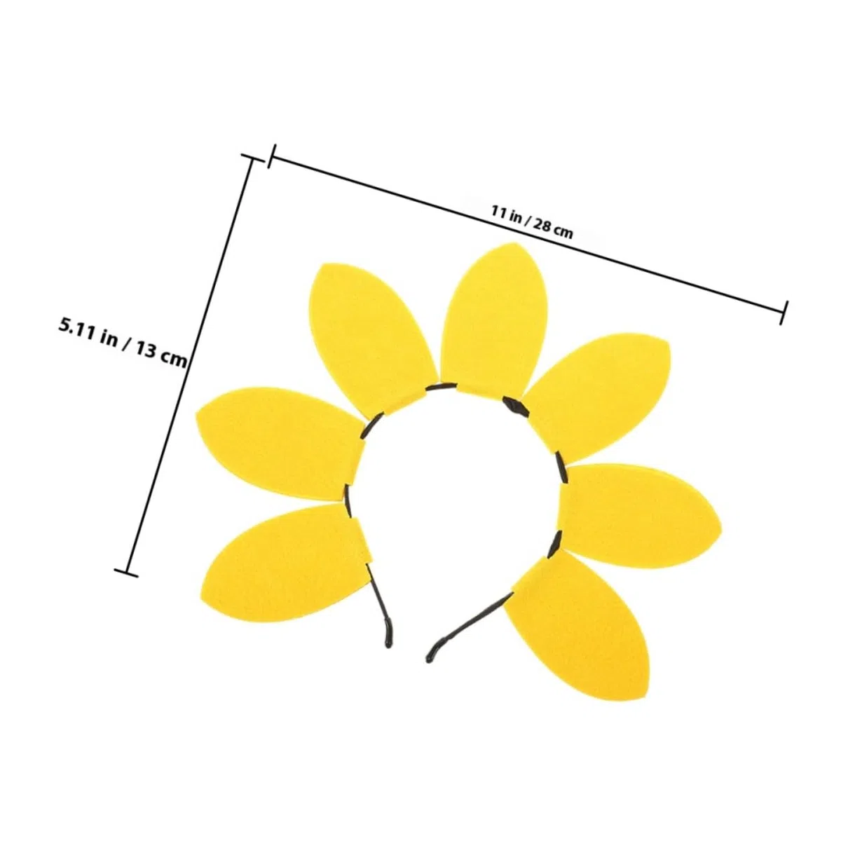 Toyvian 2 cerchietti per capelli a forma di girasole, petalo, per feste e feste di compleanno, per servizi fotografici e festival
