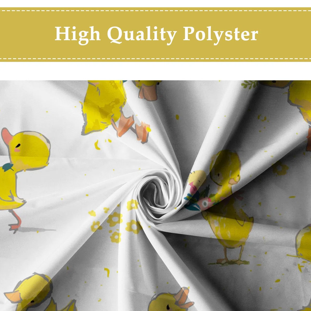 Tenda da Doccia Giallo Anatra Cartone Animato Carino Animale Anatra Pet Bagno Tenda Divertente Animale Giallo Fiore Bagno Tenda Impermeabile Vasca da Bagno Tenda 180x180cm