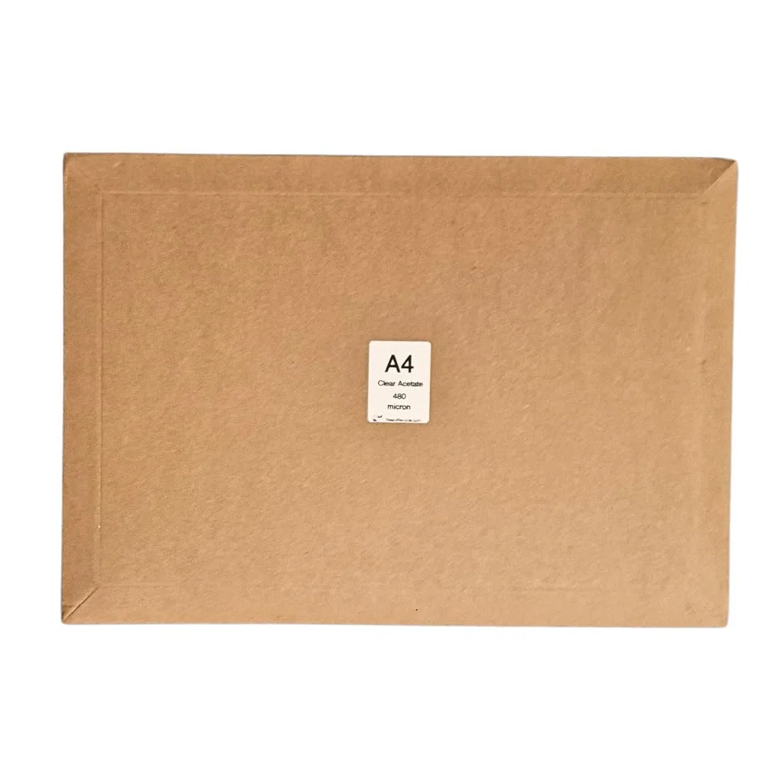 Fogli di acetato trasparente, resistenti, formato A4, 480 micron