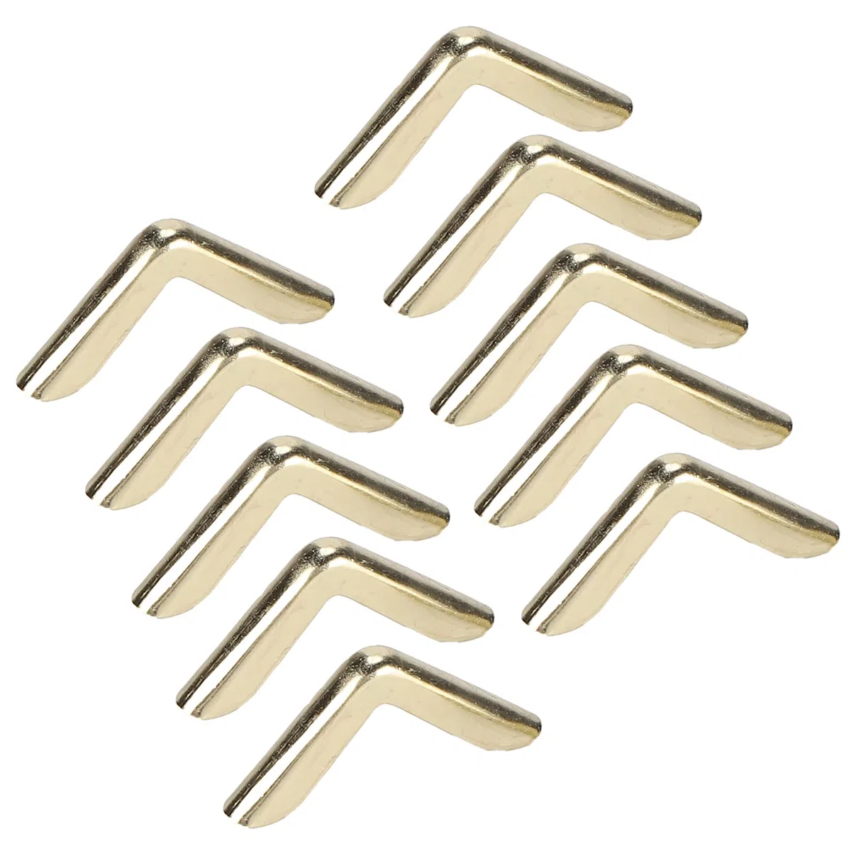 100 Pezzi Proteggi Angoli per Libri, Proteggi Angoli in Metallo Dorato, Protezione Angolare per Adesivi Scrapbooking Album Menu Angoli, 14 x 14 x 2,2mm