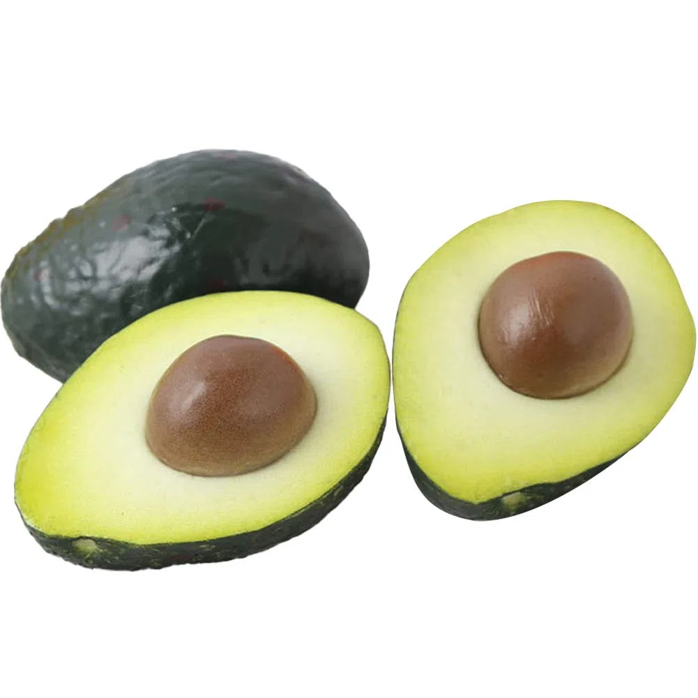 Avocado artificiale, decorazione realistica, in plastica, per frutta, verdura, casa, feste, festival, 3 pezzi