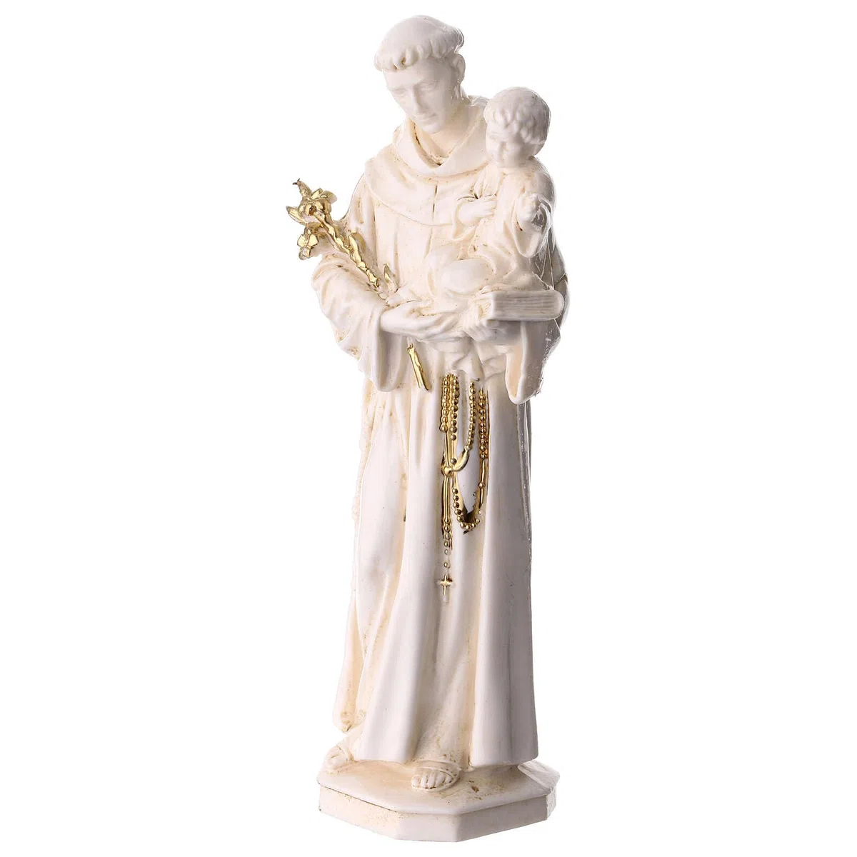Holyart Statue in resina e PVC: Statua pvc Sant'Antonio da Padova avorio 15 cm