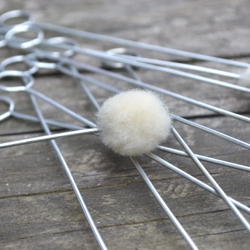 25 pennelli in lana Daubers con applicatore in pelle con manico in metallo per progetti fai da te, colorante in pelle, lucidante per lustrascarpe