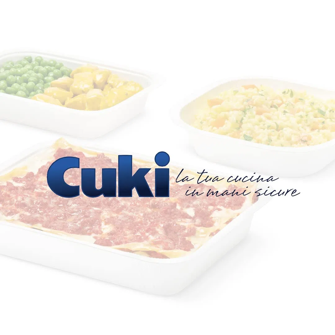 Cuki Vaschette in cartoncino con coperchi dal freezer al microonde - 4 porz - rettangolari [RC2] - 12 vaschette (Multipack)