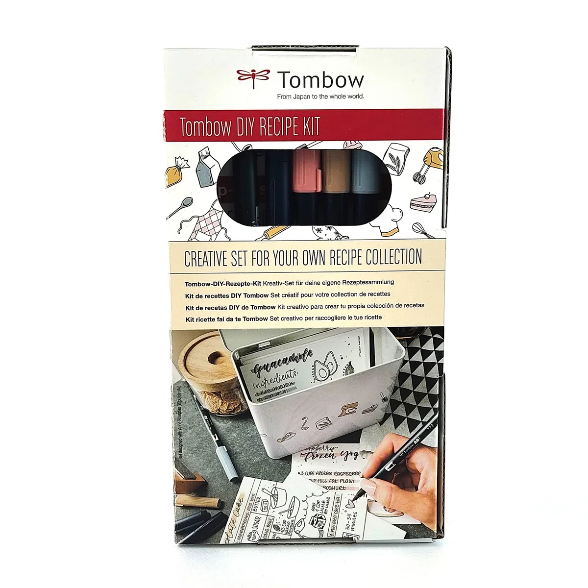 Tombow PRECIPE-SET, Kit creativo portaricette faidate, Neutro