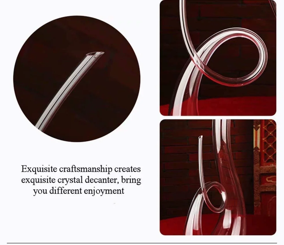 Decanter per vino, 1500 ml, soffiato a mano, in cristallo senza piombo, classico aeratore per vino, caraffa per vino rosso, accessori per vino, regalo per vino