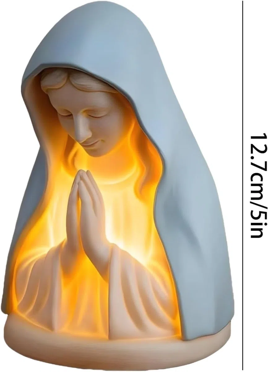 Generico Notturno Madonna | Statua Luminosa della Sacra Vergine Maria - Accessorio Casa per Camera Notturna Angolo Preghiera Cucina Soggiorno