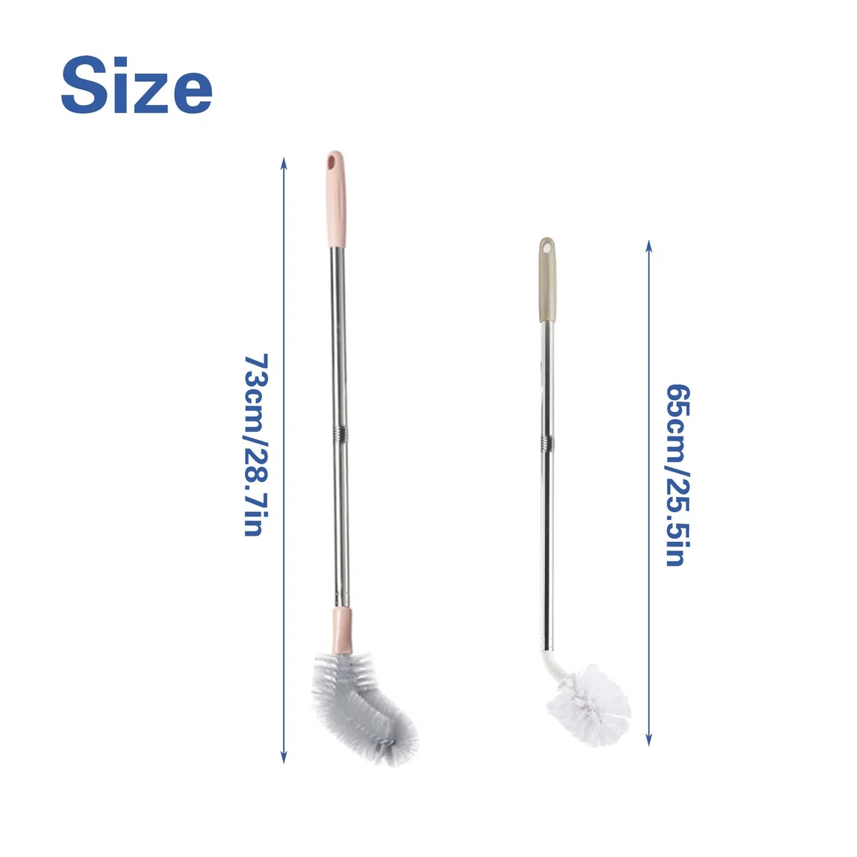 Set di 4 spazzole per bottiglie d'acqua da galloni con setole rigide in nylon e manico in acciaio inox per pulire secchi da 1 a 5 galloni