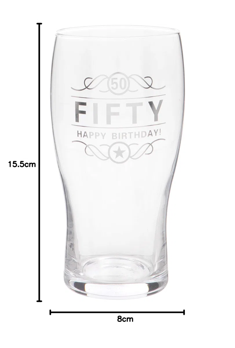Maturi Bicchiere da birra per 50° compleanno, 570 ml