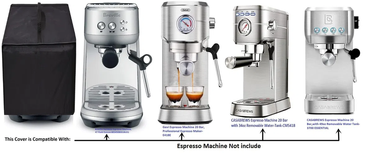 AF-WAN Copertura antipolvere impermeabile per macchina da caffè espresso Gevi 20 Bar-E418E/CASABREWS Macchina da caffè espresso 20 Bar-CM5418/Breville Bambino Espresso Machine