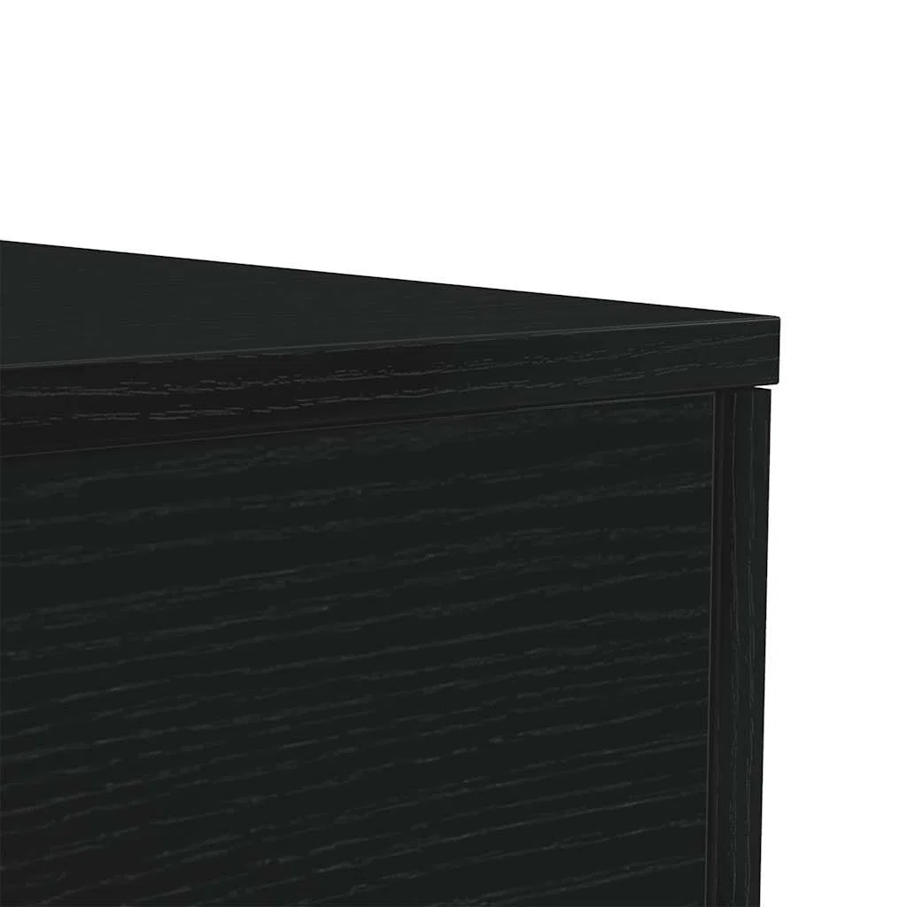 VidaXL Tavolino da Salotto con Luci LED Rovere Nero 50x50x40 cm