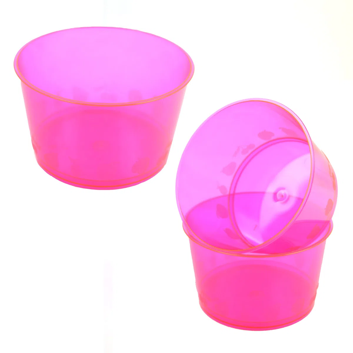 PZ 100 COPPETTE DI PLASTICA MEDIO GRANDI CC 300 PER MACEDONIE YOGURT E GELATI TRASPARENTI COLORATE PLASTIC CUP FOR ICE CREAM