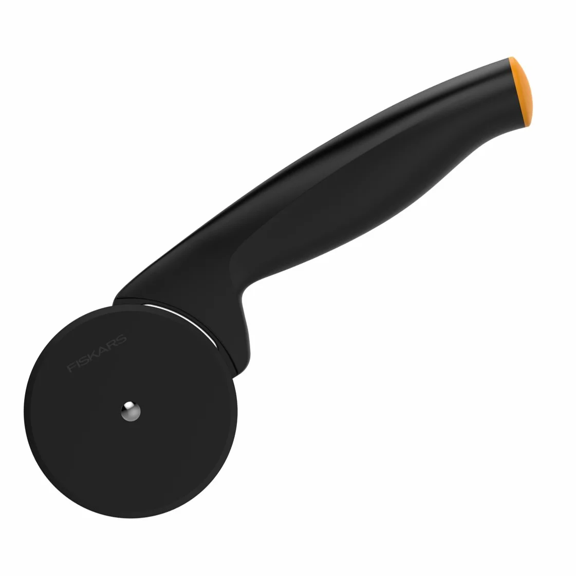 Fiskars Rotella tagliapizza con rotella in plastica di alta qualità, Lunghezza: 19 cm, Functional Form, Nero/Arancione, 1019533
