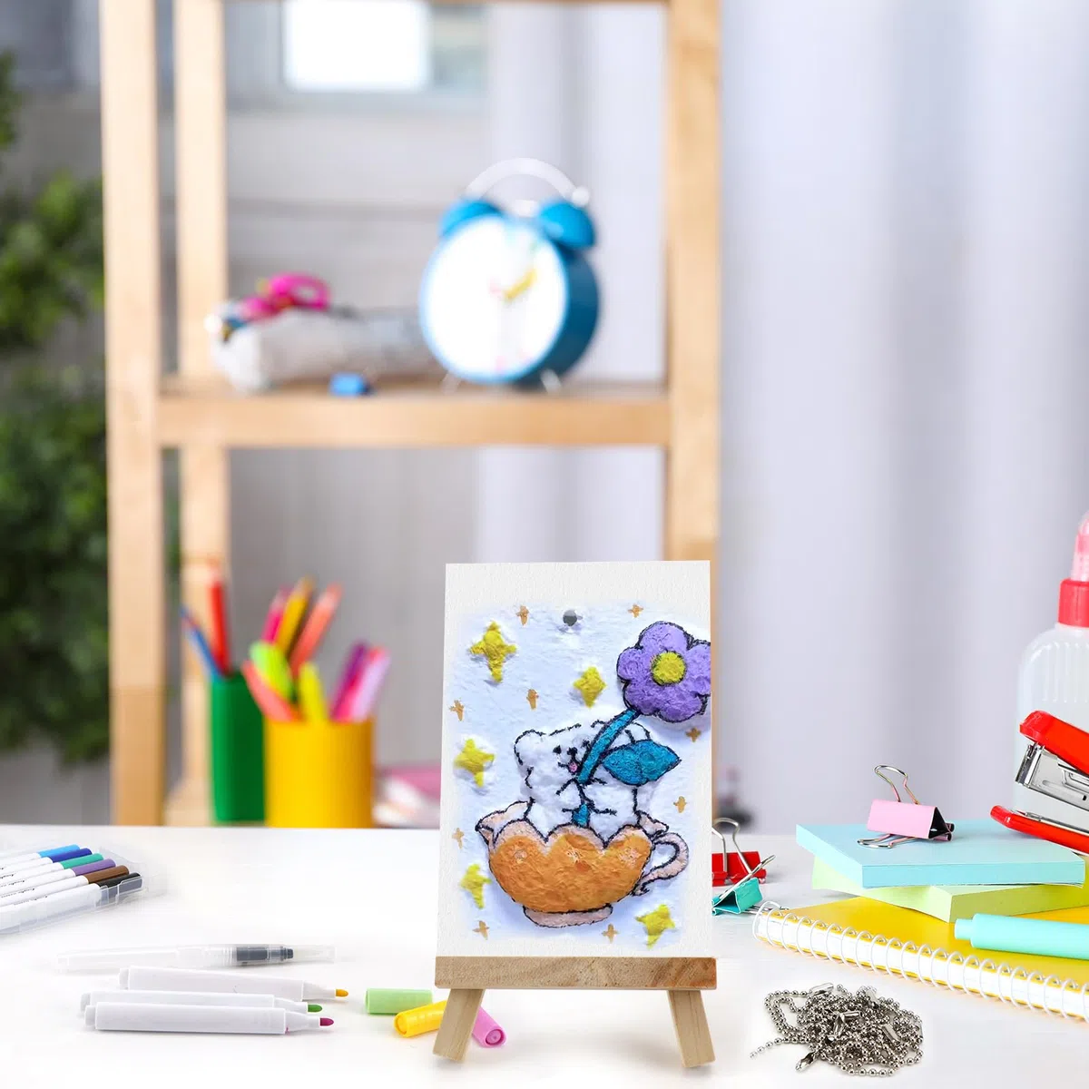 Magic Puffy Paint Art 3D Drawing Canvas Sponge, Foam, Texture Painting Paper Kit DIY Puffy Texture Paper