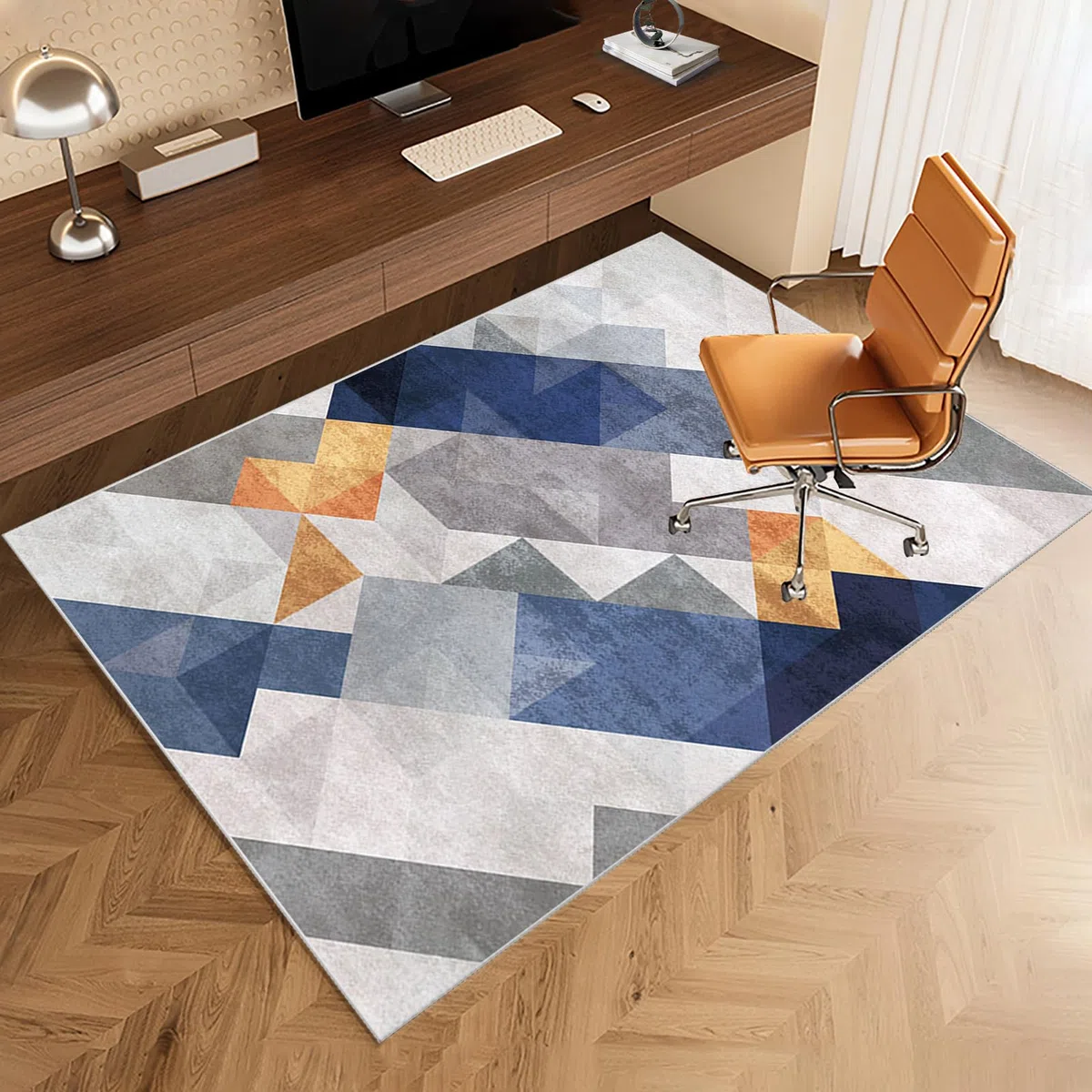 Tappeto Sedia Ufficio Tappeto Salvapavimento Antiscivolo Ufficio Protettore del Pavimento Tappeto per Sedia con Ruote Tappeto Sedia Gaming Pavimenti per Parquet e Pavimenti Duri 80 x 120 cm