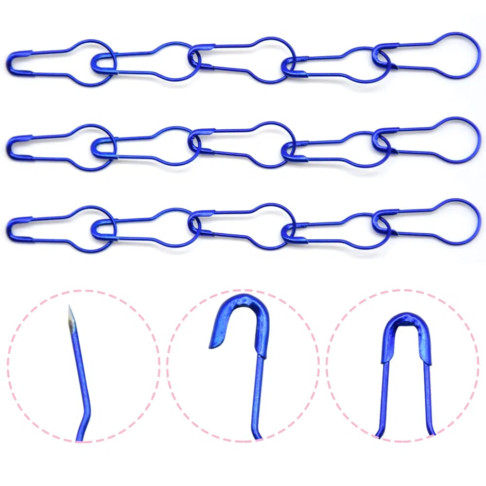 1000 Pezzi Spille da Balia Spille di Sicurezza per Lampadine Metallo Piccole Calabash Pin Fisso Vestiti Spille per Abbigliamez Crafting (Blue)