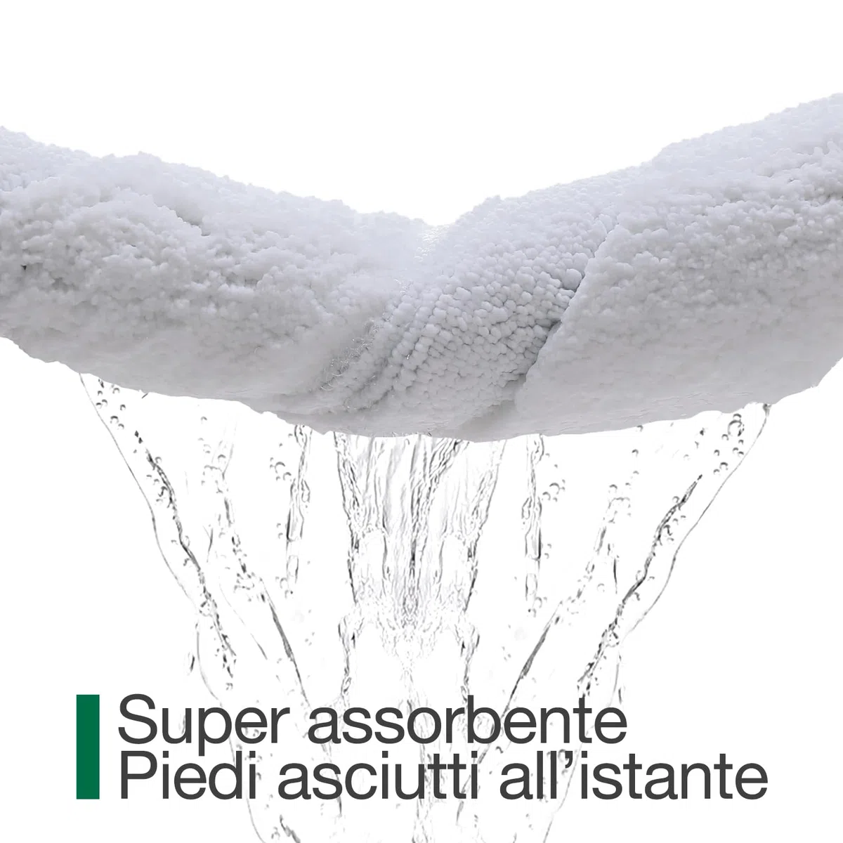 LUMI Tappetino Bagno Morbido Antiscivolo, Tappeto Bagno in Microfibra Super Assorbente, Lavabile in Lavatrice, Asciugatura Rapida, Tappeto Doccia Soffice per Vasca e Bagno, Bianco, 60x110 cm