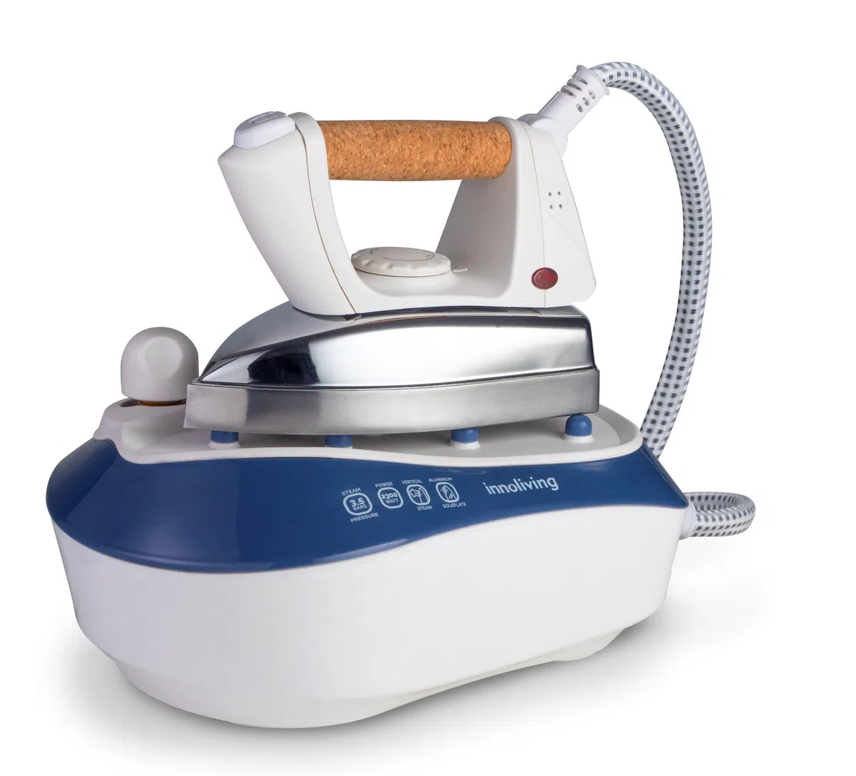 Innoliving Ferro da Stiro a Caldaia INN-680, Potenza 2300W, Piastra in Ceramica, Serbatoio 500 ml, Vapore Potente 3,5 bar, Funzione Anticalcare, Ideale per Stiratura Rapida e Precisa