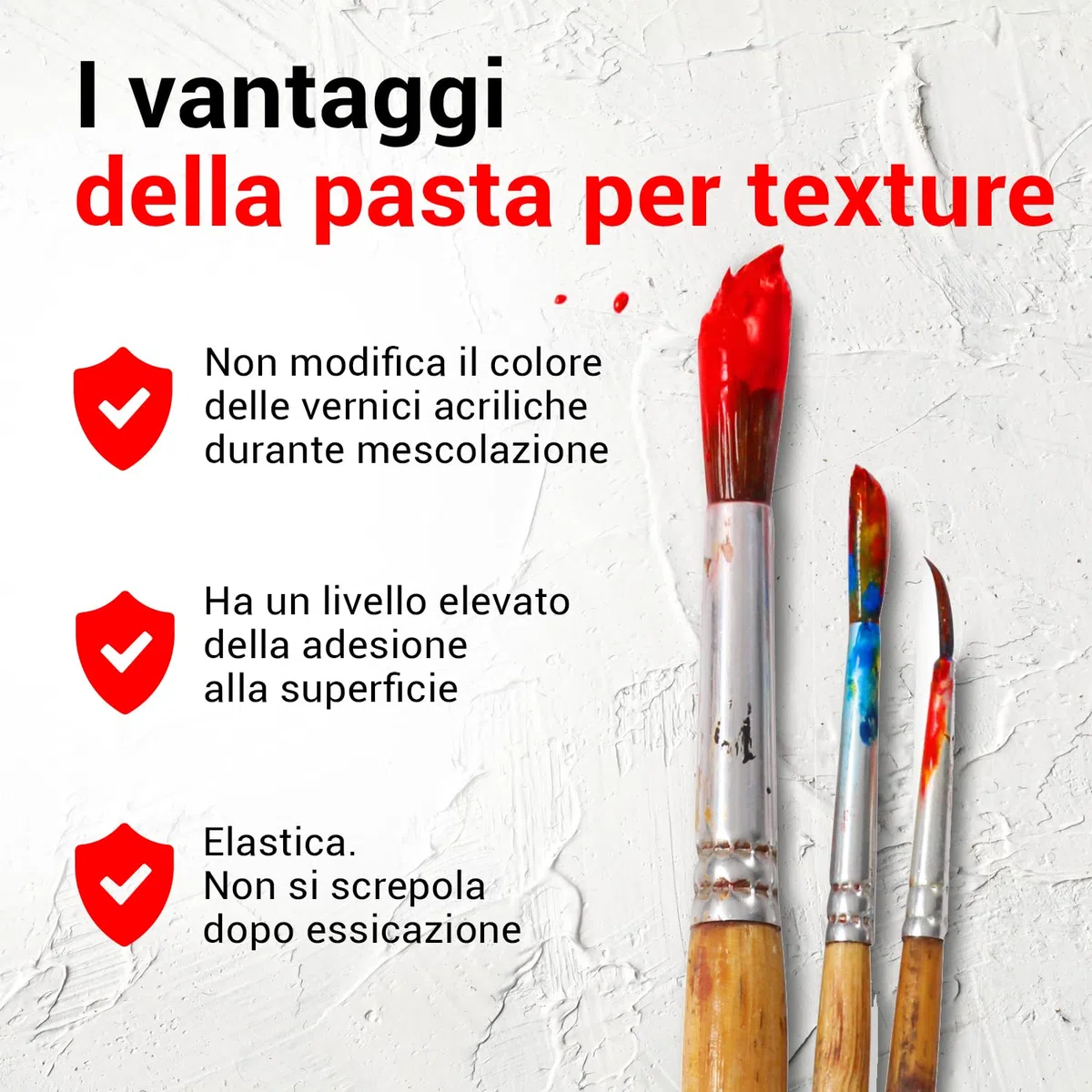 Texture Paste 500 ml Fine – Pasta Acrilica per Modellare Bianca per Tela e Quadri in Rilievo | Pasta Strutturale per Quadri, Arte, Modellismo e Pittura Acrilica | Modelling Paste