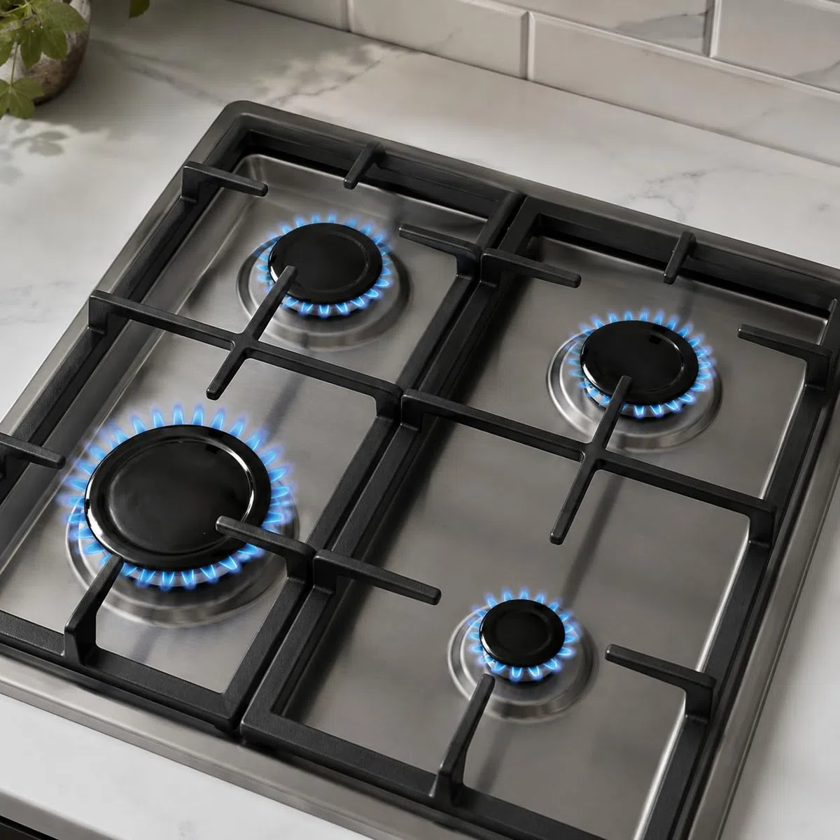 RYELDOM Kit 4 Piattini per Piani Cottura Rex-Electrolux, Set Ricambio Compatibile con 1 Grande 2 Medi 1 Piccolo, Piattini per Fornelli Gas