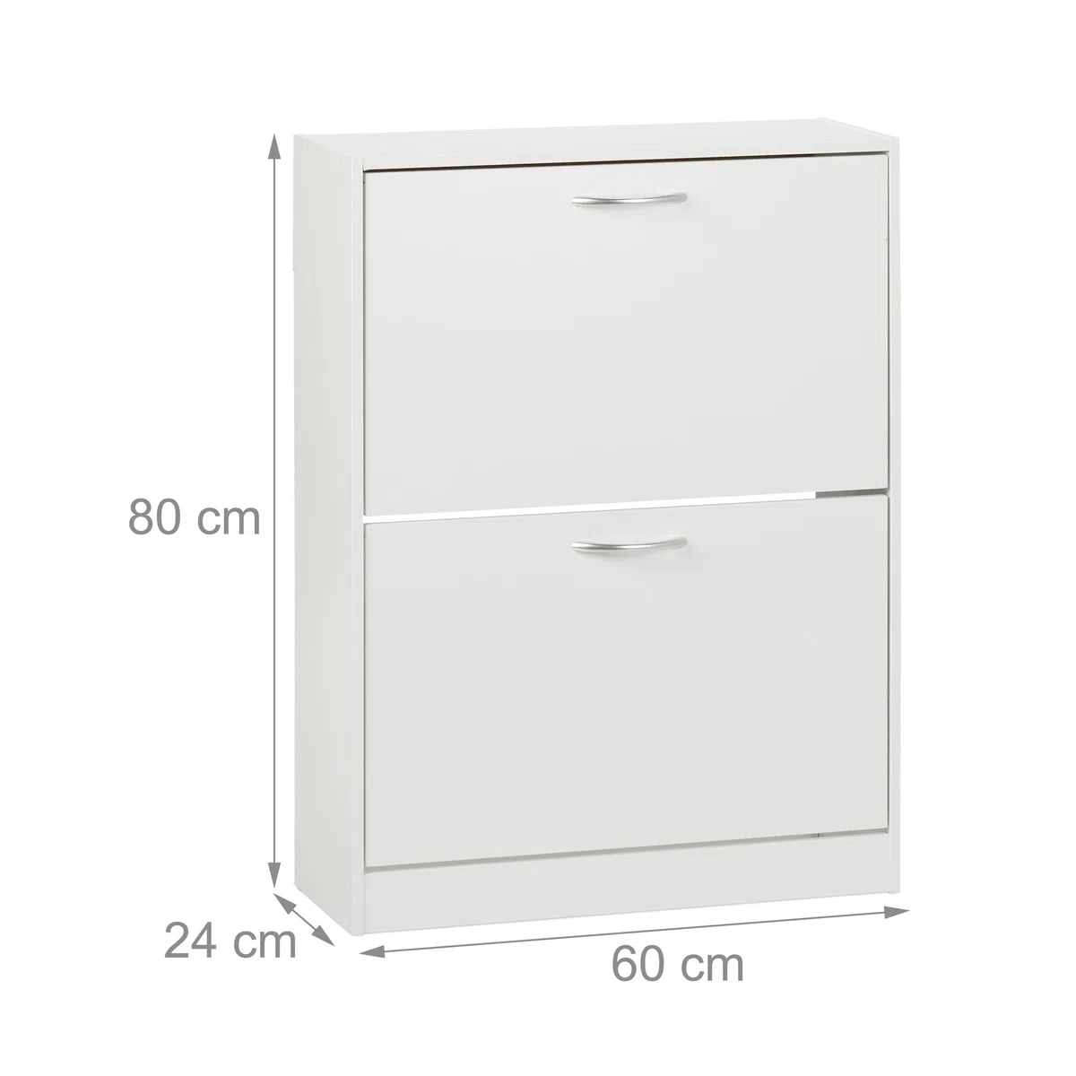Relaxdays Scarpiera a 2 Scomparti, Scaffale Stretto Salvaspazio Slim, HLP: 80 x 60 x 24 cm, per 12 Paia di Scarpe