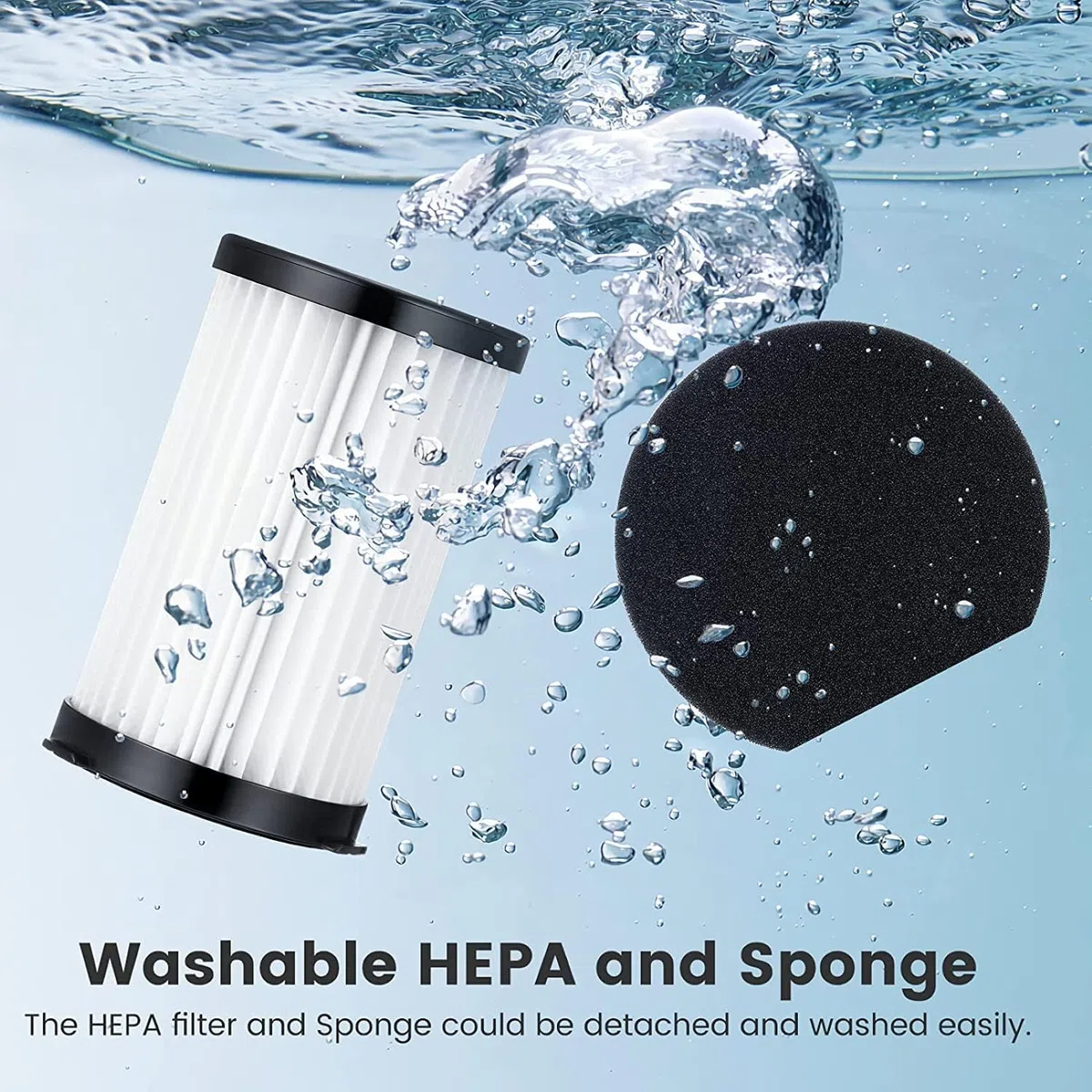 16 Pezzi Filtro di ricambio compatibile con gli aspirapolvere Ariete Handyforce 2761 e 2759, 8 filtri + 8 filtri in Spugne