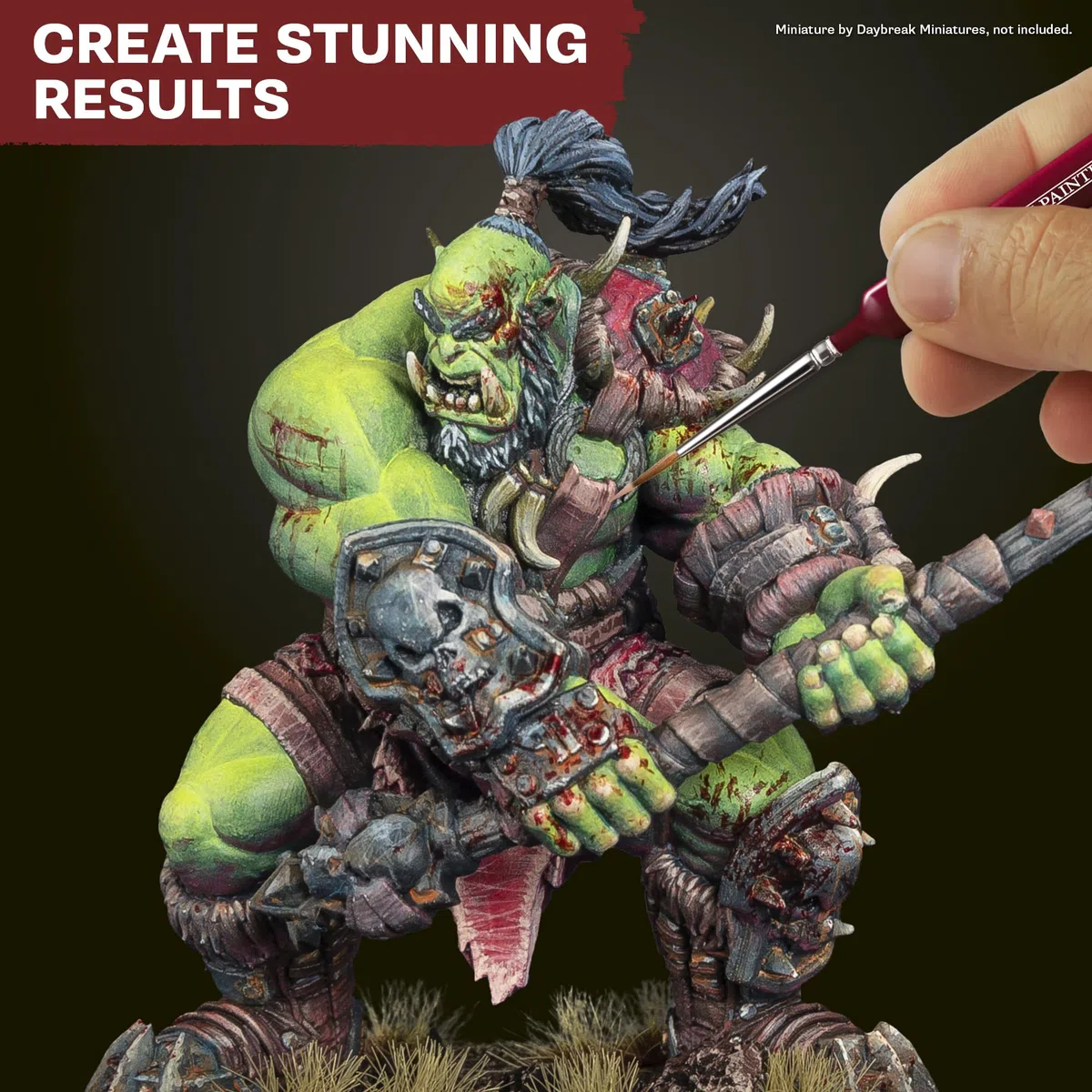 The Army Painter, Hobby Starter Brush Set di 3 pennelli per colori acrilici inclusi Drybrush, Small Detail & Standard Brush, pennello da modellazione a punta fine per pittura in miniatura fantasy