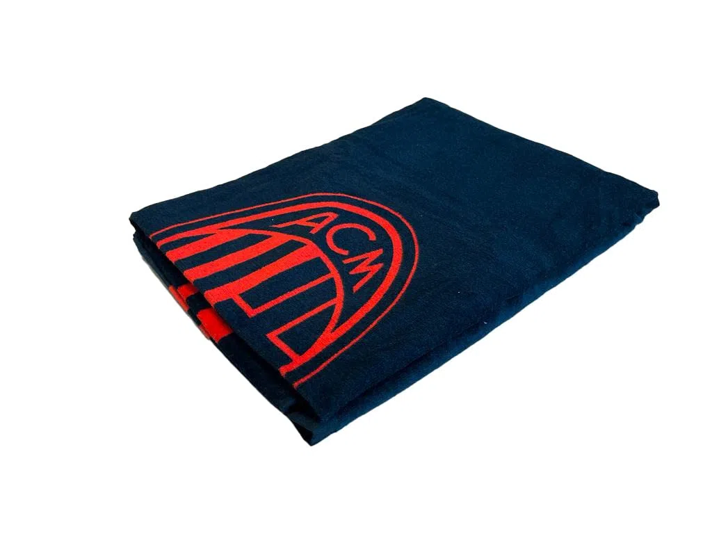 hermet A.C. Milan, Telo Mare Piscina In Spugna, 90x170, 100% Cotone, Prodotto Ufficiale, Cimato