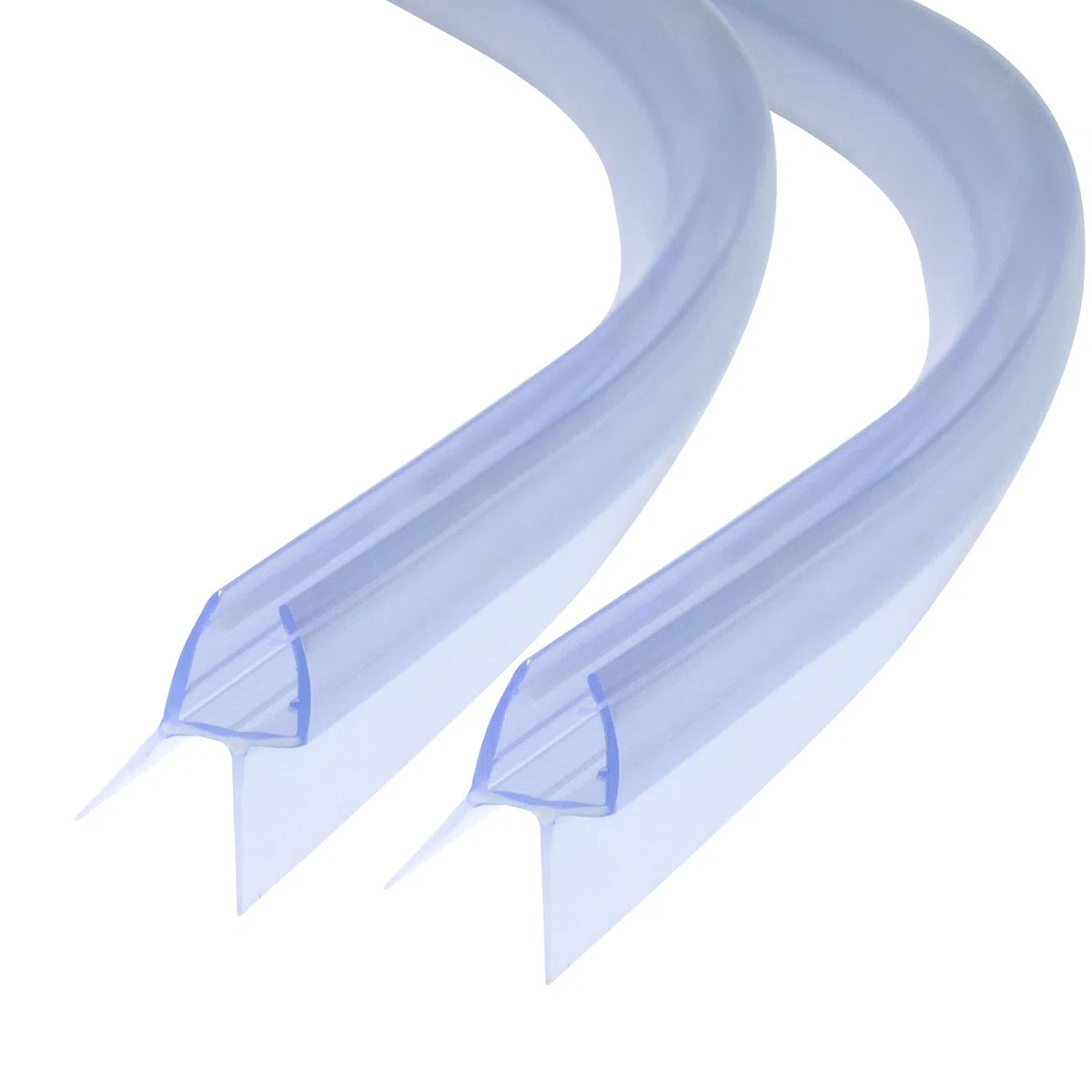 Guarnizione per doccia curva, 2 x 40 cm, guarnizione di ricambio per vetro da 6 mm/7 mm/8 mm di spessore per porta della doccia, protezione dalle cadute per vasca da bagno e doccia circolare