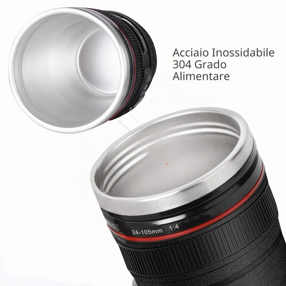 Tazza Viaggio Caffè Obiettivo Camera Lens Tazza Auto Ufficio Acciaio Inox Tumbler Travel Mug Tazze Macchina Fotografica Mug Bpa Free Tumbler Cup