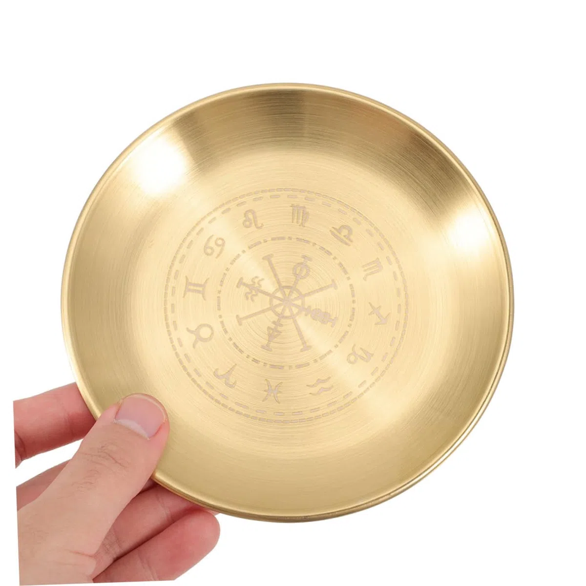 2 Pezzi Portacandele in Metallo per Strega Vassoio per Candele Tarocchi e Gioielli per Piattino Portatrinket per Meditazione e Rituali Wicca