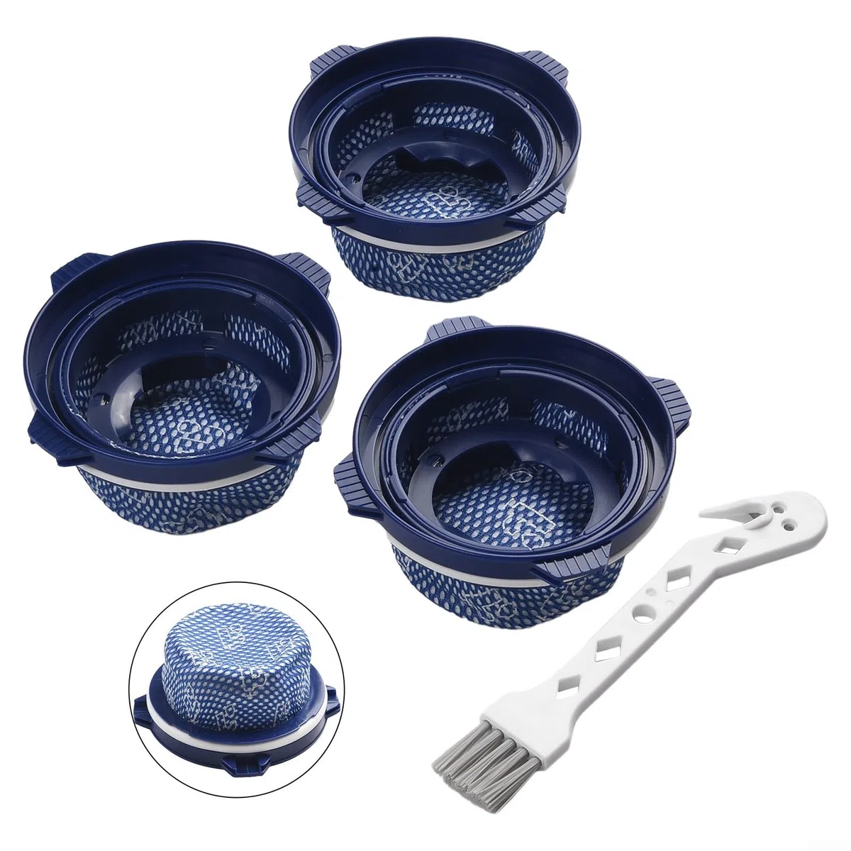 3 filtri di ricambio con spazzola di pulizia, per aspirapolvere per Jet 75 Jet 90 Jet 70 Jet 75+ Jet 60 Jet 70+ VS9000RL accessori filtro