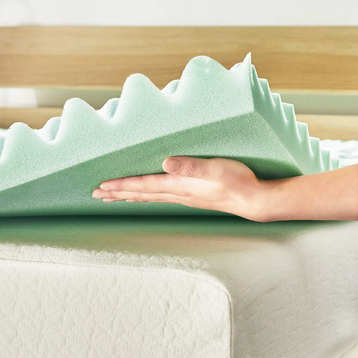 Mellow Best Price - Coprimaterasso per letto doppio, 3,8 cm, 5 zone, in memory foam, infuso di aloe, per letto matrimoniale